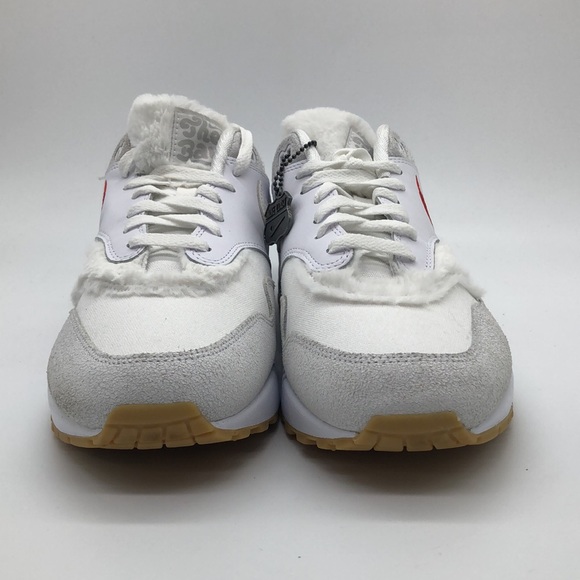 Mens Nike Air Max 1 The Bay White University Red FJ4451-100 Marked Size 11.5 - Picture 3 of 14